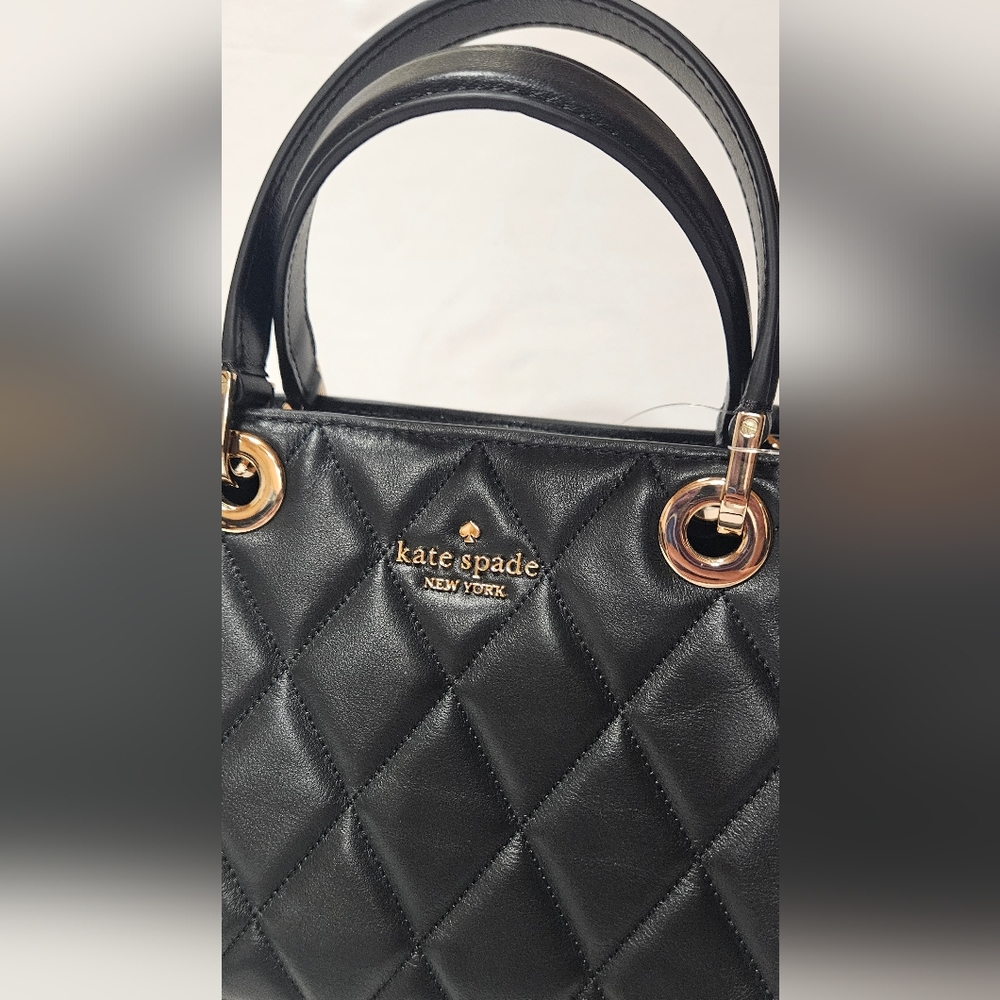 NWT Kate Spade Carey Small Quilted Sullivan Satchel Black - Picture 3 of 7